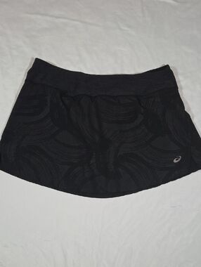 Asics Black And Gray Design Skort Size Large